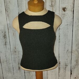 Free People Ribbed Cutout Sweater Tank
